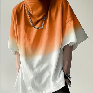 George - T-shirt casual con scollo a cascata sfumato per uomo