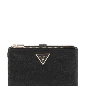 Guess Laurel Slg Dbl Zip Organizer Porta Carte da Donna – Nero - SWZG8500157 BL