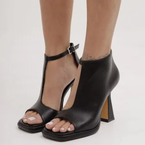 Scarpe Tronchetti Sandali Da Donna Con Tacco A Rocchetto Cerimonia Spuntati S669 MP2642-4