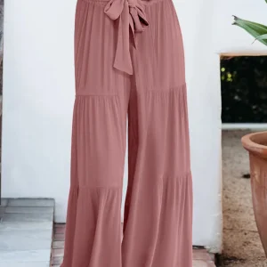 Zenitha - Pantaloni a Gamba Larga a Vita Alta, Stile Casual e Morbido