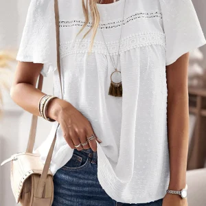 Lisa - Camicetta elegante a maniche corte con pois