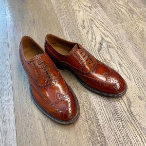 Scarpe Francesine in pelle color brandy