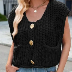 Havana - Gilet in maglia oversize senza maniche