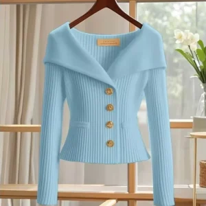 Haven – Cardigan Corto Lavorato a Maglia