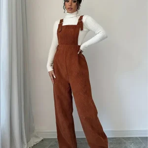 Cora - Tuta casual in velluto a coste per donna