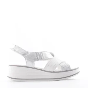 Valleverde Sandali con Zeppa da Donna – Bianco - 49311 BIANCO