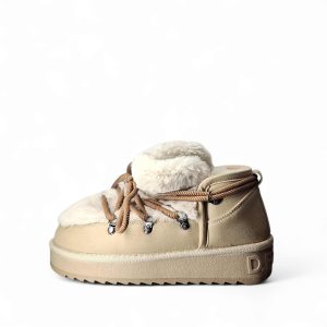 D.Franklin Stivaletti con Pelo da Donna – Beige - 370011 BEIGE