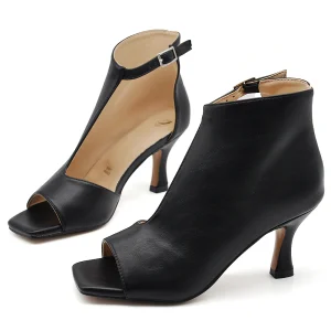 Scarpe Tronchetti Sandali Da Donna Con Tacco A Rocchetto Cerimonia Spuntati