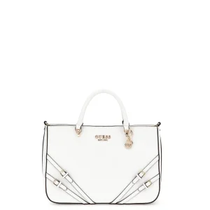 Guess Bramina Girlfriend Satchel Tracolla Media da Donna – Bianco - HWZG9636060 WH