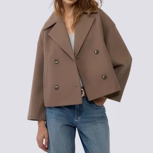 Julissa - Elegante Cappotto Corto in Stile Lana a Vestibilità Ampia