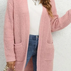Cathy - Cardigan caldo lavorato a maglia grossa con apertura frontale