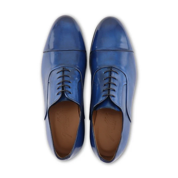Scarpe Francesine in pelle blu chiaro - immagine 6