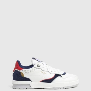 Pepe Jeans Ball Retro B Sneakers Basse da Bambino – Bianco - PBS00008 803