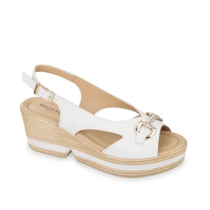 Valleverde Vv Sandali con Zeppa da Donna – Avorio - VV49120M