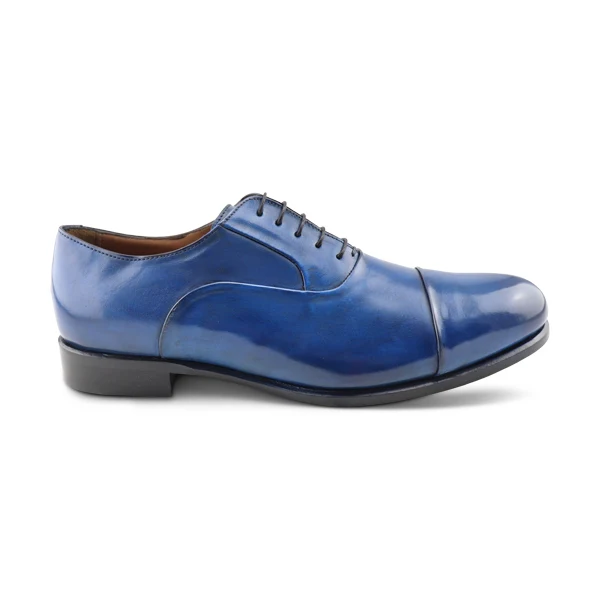 Scarpe Francesine in pelle blu chiaro - immagine 7