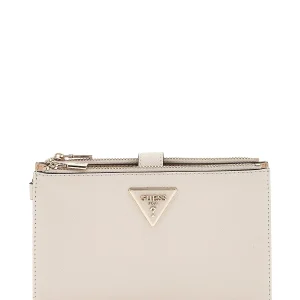 Guess Laurel Slg Dbl Zip Organizer Portafogli Grandi da Donna – Osso - SWZG8500157 BO
