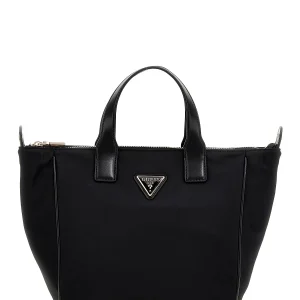 Guess Follie Small Tote Shopping Strutturate da Donna – Nero - TWNN9676019