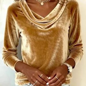 Dara - Felpa chic a maniche lunghe con scollo a cappuccio