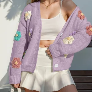 Felicity - Cardigan chic a patchwork floreale