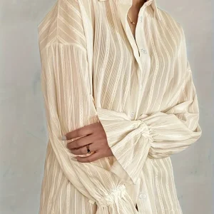 Harriet - Camicia a maniche lunghe con bottoni da donna