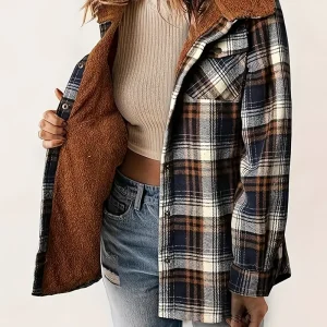 Arva - Giacca con zip e motivo a quadri