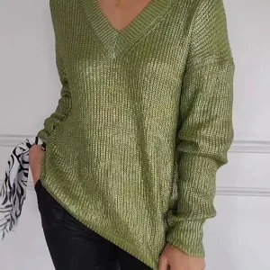 Renesmae - Maglione casual a V caldo e confortevole