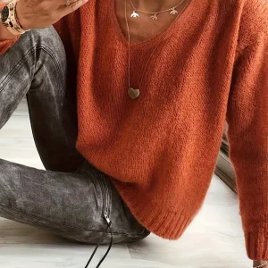 Paula - Maglione con scollo a V e spalla a goccia