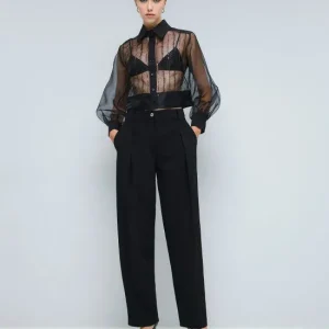 Access Fashion Camicia in organza con dettagli in pallettes mod 7020  AI25