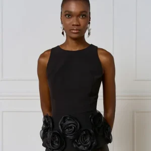 Access Fashion Top con fiori applicati mod 2002 AI25