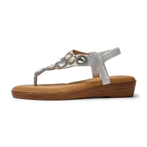 Infradito Donna Estive Zeppa Gioielli Strass SD9107