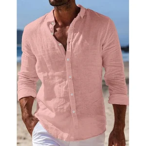 Camicia Casual da Uomo in Lino