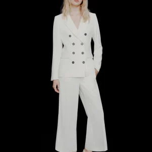 Marella ART. 365 Pantalone in envers satin, bianco Grace PE26