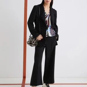 Marella ART. 365 Giacca monopetto in envers satin Kelly AI25