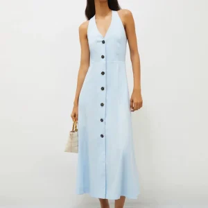 Marella Abito smanicato in popeline di cotone Pioppo PE25