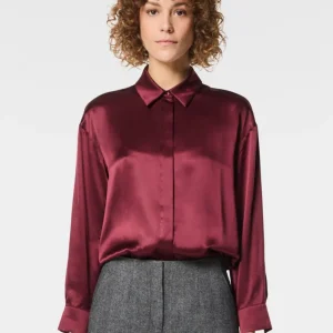 Nenette Camicia over in tessuto raso di seta Falco AI25