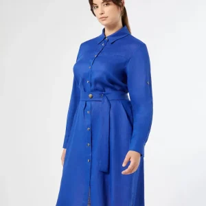 Persona by Marina Rinaldi Abito chemisier in lino Pedale PE25