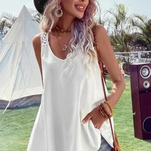 Caroline - Top boho senza maniche