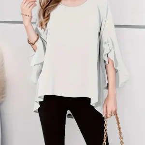 Zorina - Elegante Blusa con Maniche a Volant