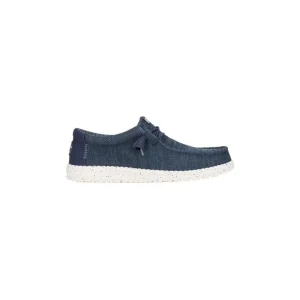 Dude Wally Stretch Sox Scarpe Basse Senza Stringhe da Uomo – Navy - 41898 NAVY