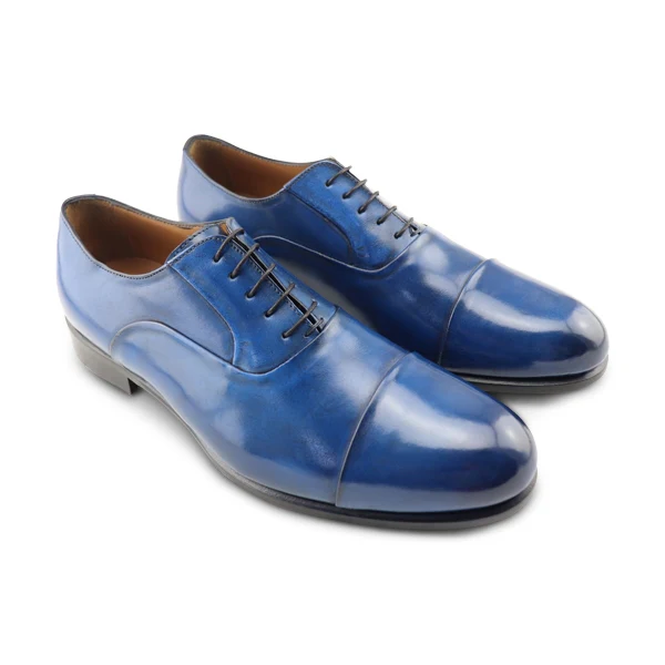 Scarpe Francesine in pelle blu chiaro - immagine 9