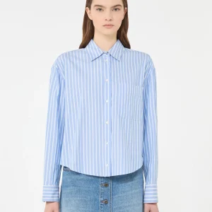 Weekend Max Mara Camicia in Oxford di cotone a righe Cartone PE26