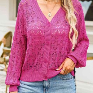 Noemi - Giacca in maglia con scollo a V, chic e disinvolta