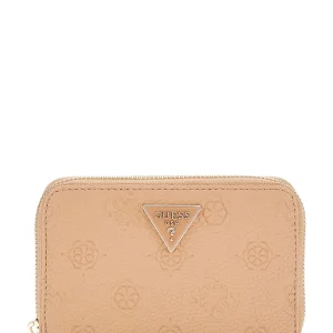 Guess Cresidia Slg Medium Zip Portafogli Grandi da Donna – Beige - SWPG9349140 BE