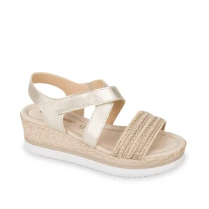 Valleverde Sandali con Zeppa da Donna – Platino - 32360