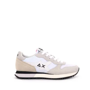 Sun68 Stargirl Glitter Logo Sneakers Basse da Donna – Bianco - Z35212 01