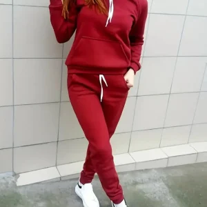 Sanaya - Set casual con felpa con cappuccio e pantaloni