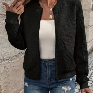 Sammie - Cardigan casual in maglia con zip