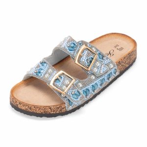 JOMIX Ciabatte da Donna Comfort in Sughero Pantofole Estive con Fibbia Regolabile in Metallo La Suola è Leggera e Antiscivolo e Garantisce Una Presa Stabile WCF250215