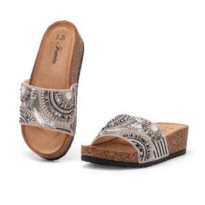 JOMIX Ciabatte da donna con strass comode da spiaggia WCF250336