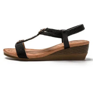 Sandali Donna Estive Zeppa Eleganti Elastico SD9359